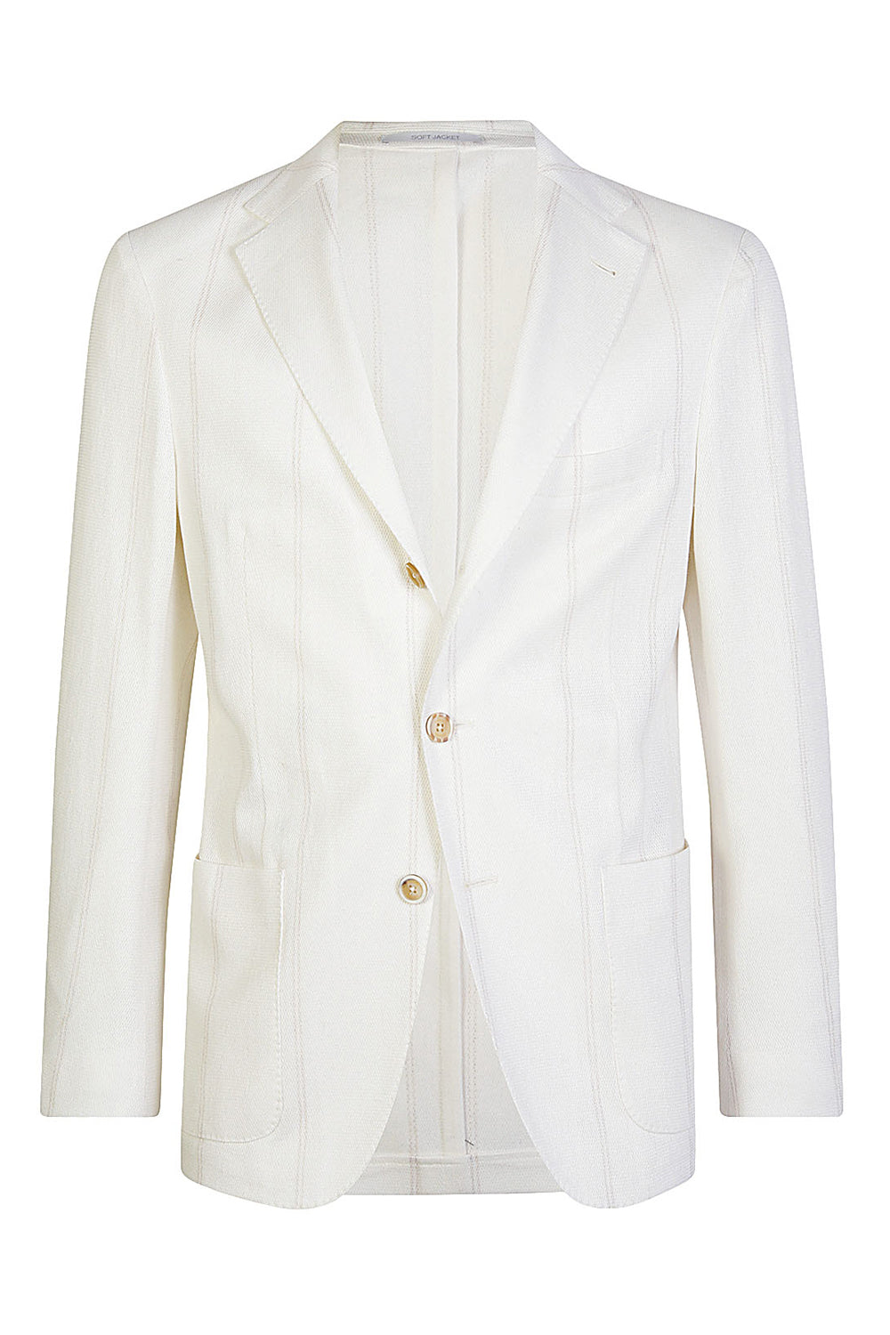 Micro Texture Single Breasted Blazer - White-WHITE-50-MENSCLOTHINGJACKET-ELEVENTY