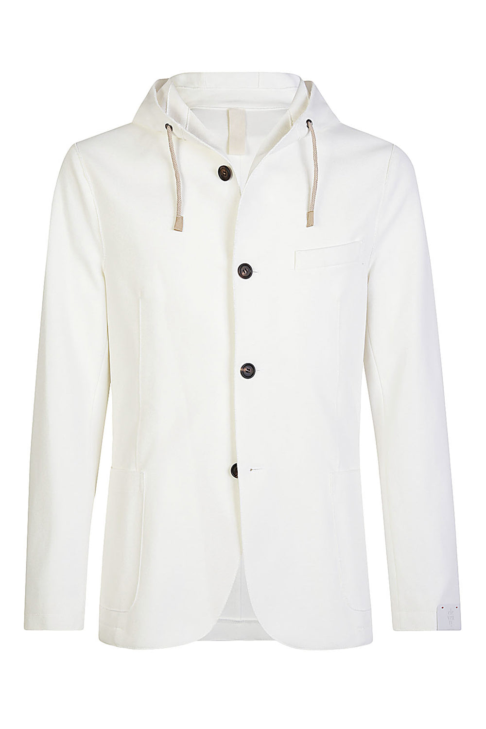 Hooded Blazer - White-WHITE-50-MENSCLOTHINGJACKET-ELEVENTY