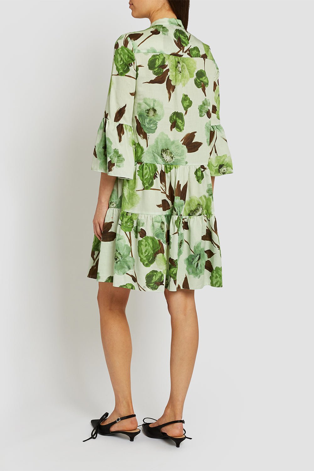 ERDEM-Tiered Hem Short Dress-