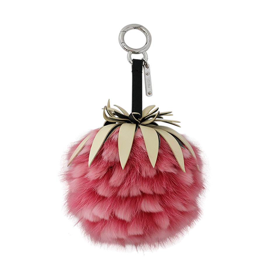 FENDI-Flower Fur Key Chain-MULTI