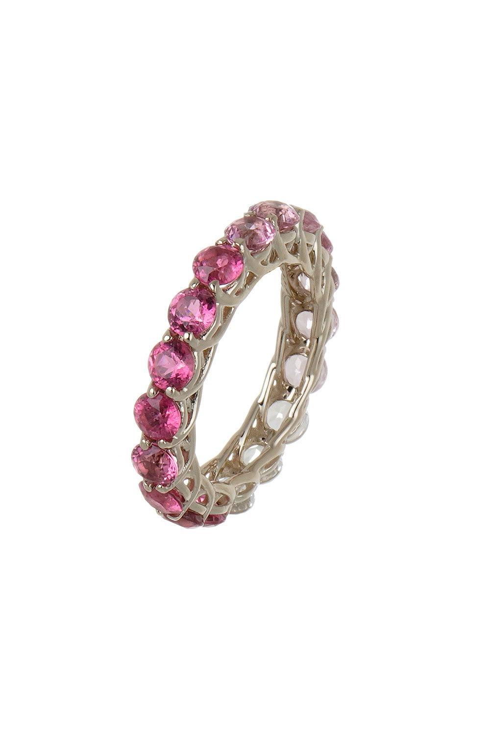 FISZMAN-Rubellite Eternity Ring-WHITE GOLD