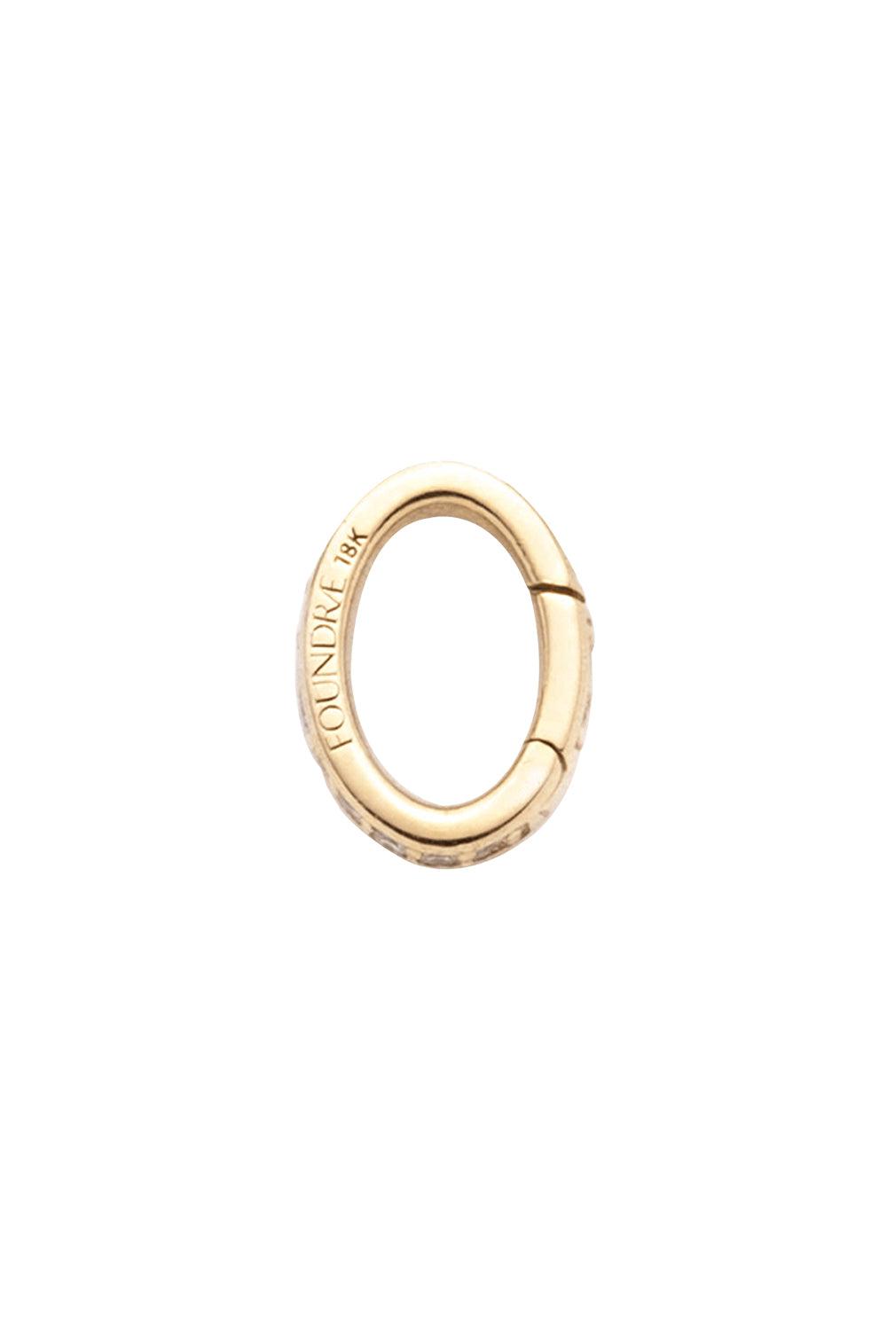 Pave Oval Push Gate Annex Link-YELLOW GOLD-JEWELRYFINE JEWELPENDANT-FOUNDRAE