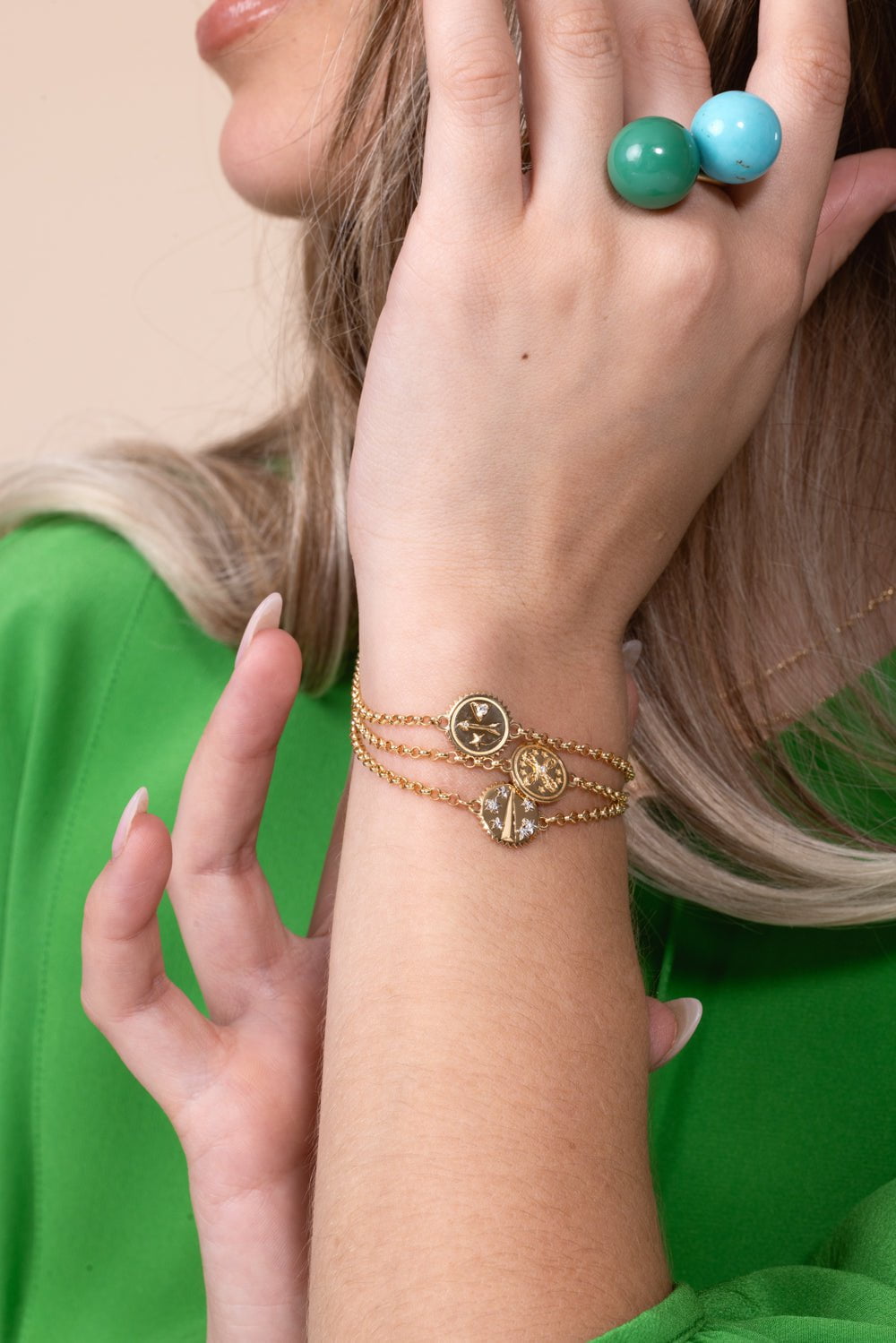 FOUNDRAE-Dream - Mini Stationary Bracelet-YELLOW GOLD