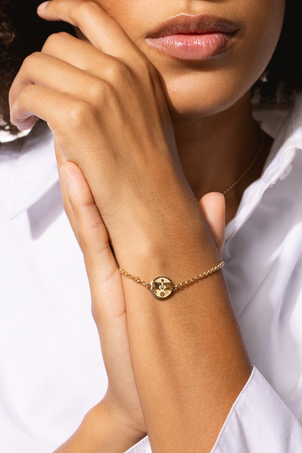 FOUNDRAE-Strength - Mini Stationary Bracelet-YELLOW GOLD