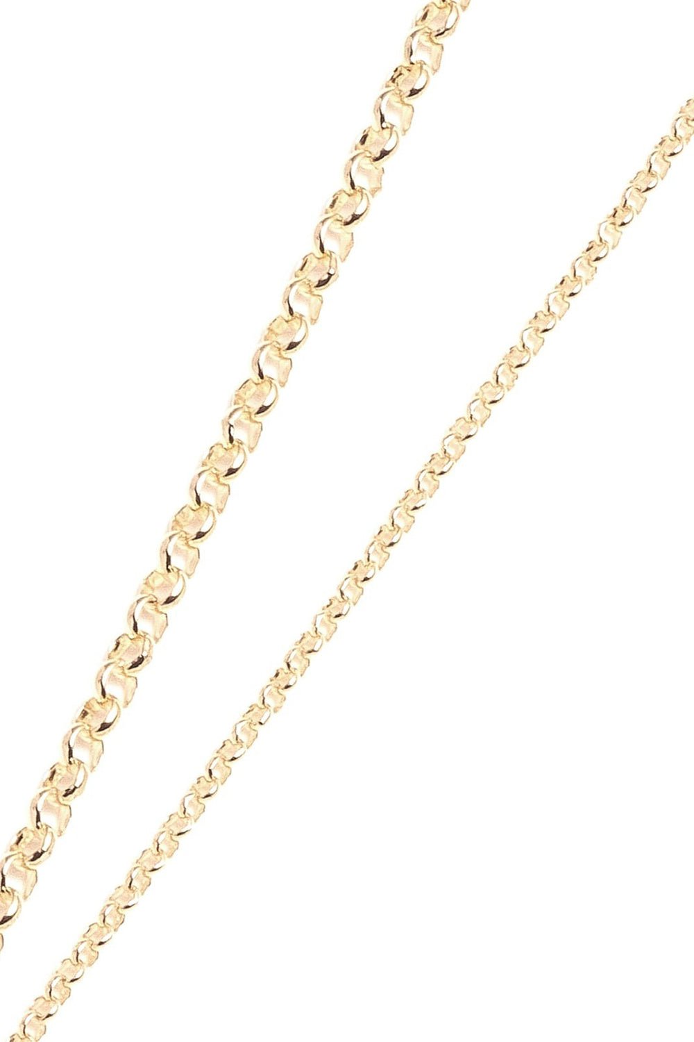 FOUNDRAE-Medium Mixed Belcher Extension Medallion Chain Necklace-YELLOW GOLD