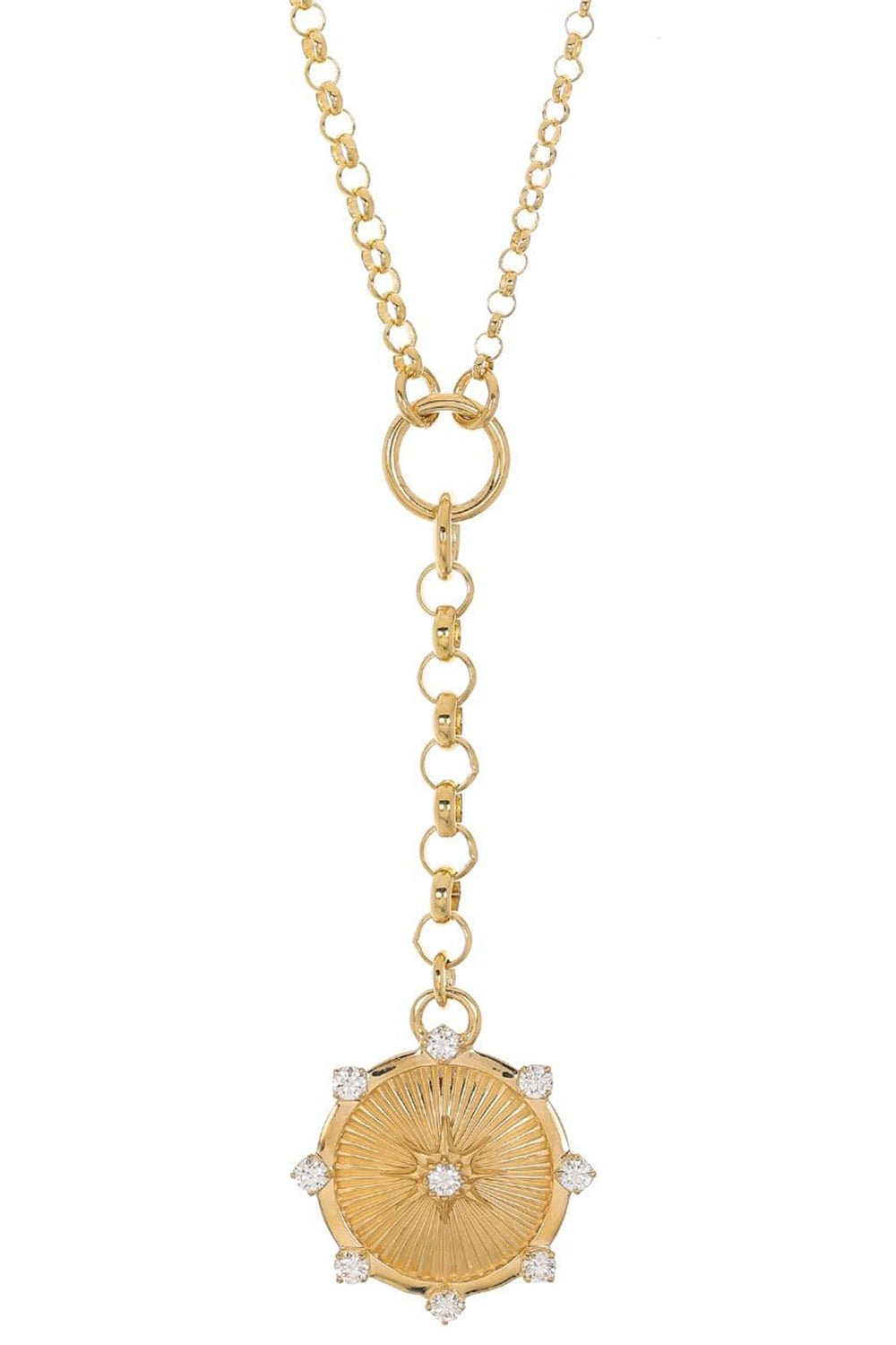 FOUNDRAE-Spark-Love Small Mixed Belcher Extension Chain Necklace-YELLOW GOLD