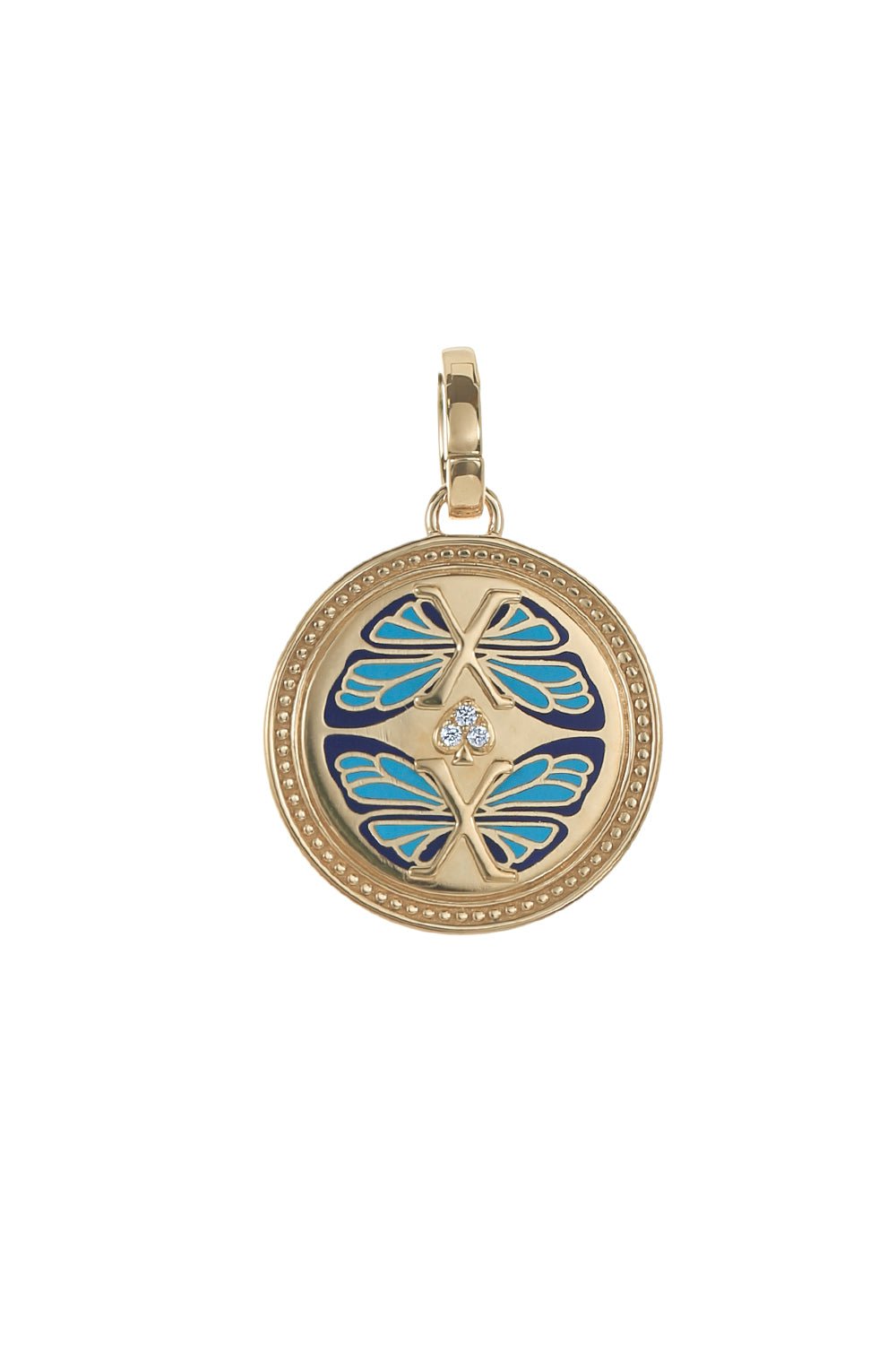 FOUNDRAE-Reverie - Medium Ceramic Medallion-YELLOW GOLD