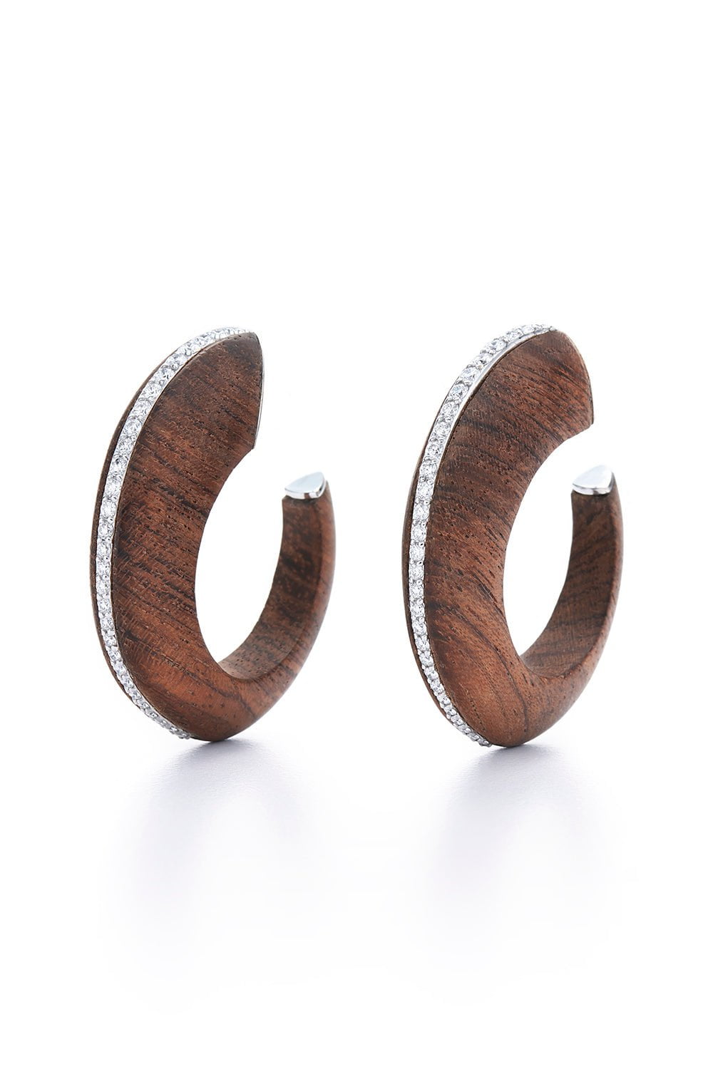 FRED LEIGHTON-Rosewood Diamond Hoop Earrings-WHITE GOLD