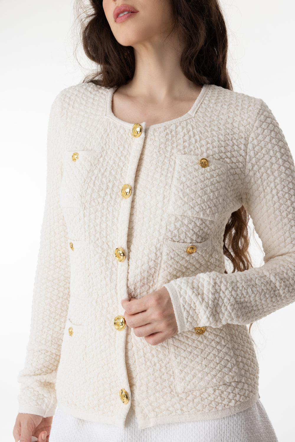 Knit Cardigan-IVORY-40-CLOTHINGTOPCARDIGAN-GIAMBATTISTA VALLI