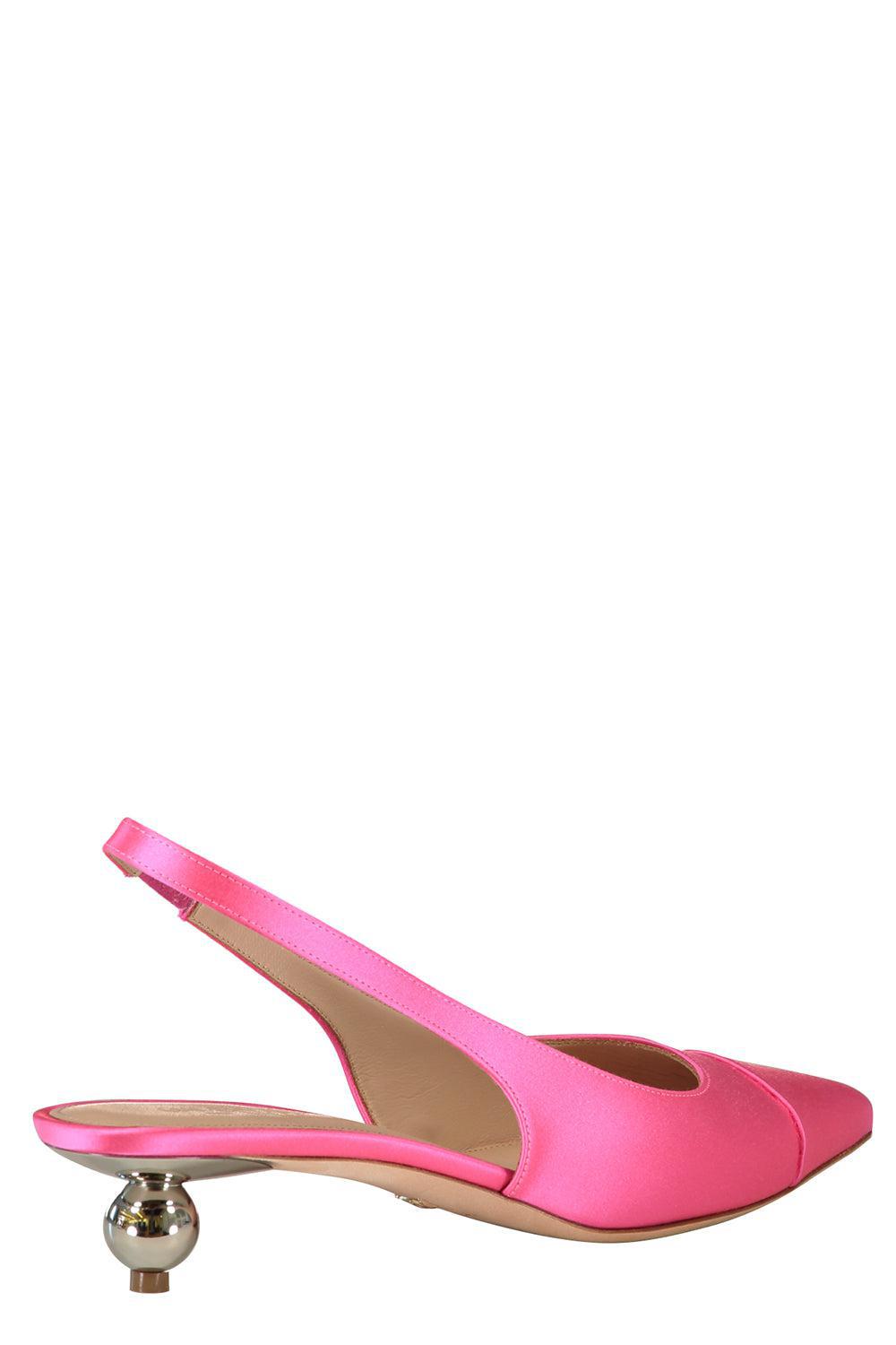 GIAMBATTISTA VALLI-Slingback Heel 35 - Pink Crystal-