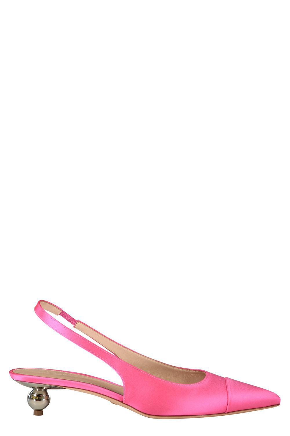 GIAMBATTISTA VALLI-Slingback Heel 35 - Pink Crystal-