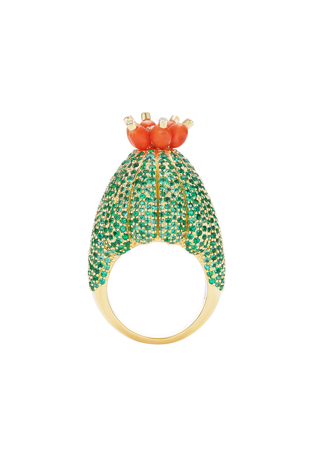 Cactus Cocktail Ring-YELLOW GOLD-7-JEWELRYFINE JEWELRING-GRACE WINFREY