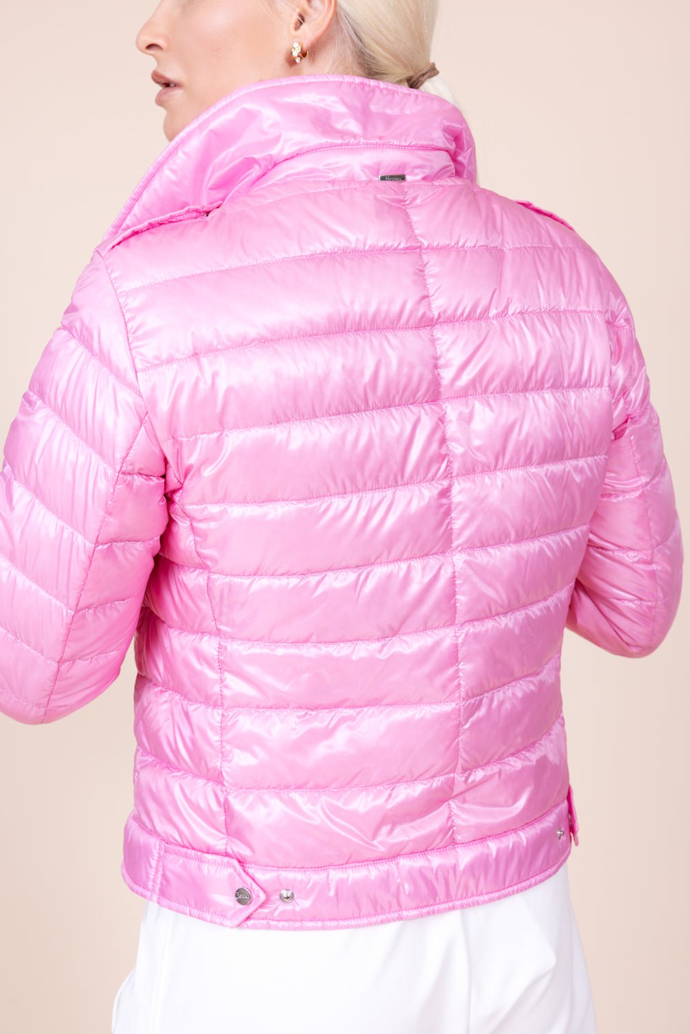 HERNO-Nylon Moto Jacket - Rosa-