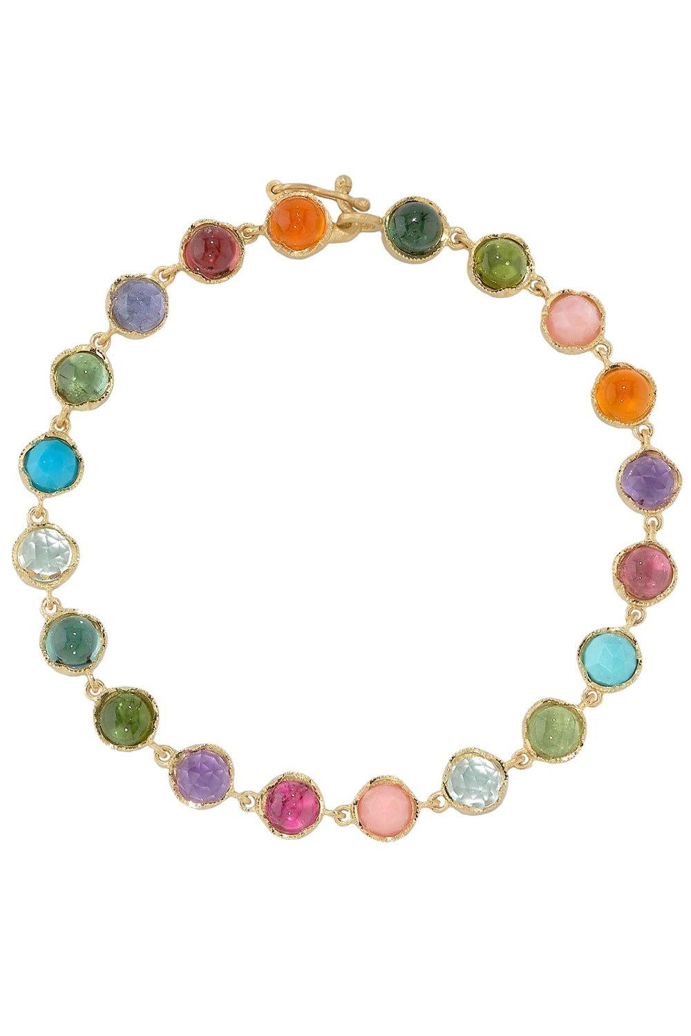 Small Classic Tourmaline Link Mixed Bracelet