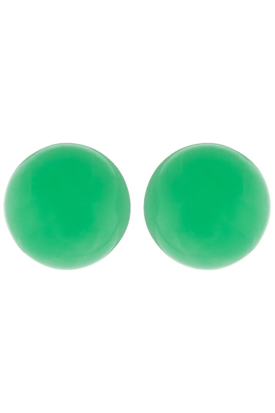 IRENE NEUWIRTH JEWELRY-Chrysoprase Stud Earrings-YELLOW GOLD