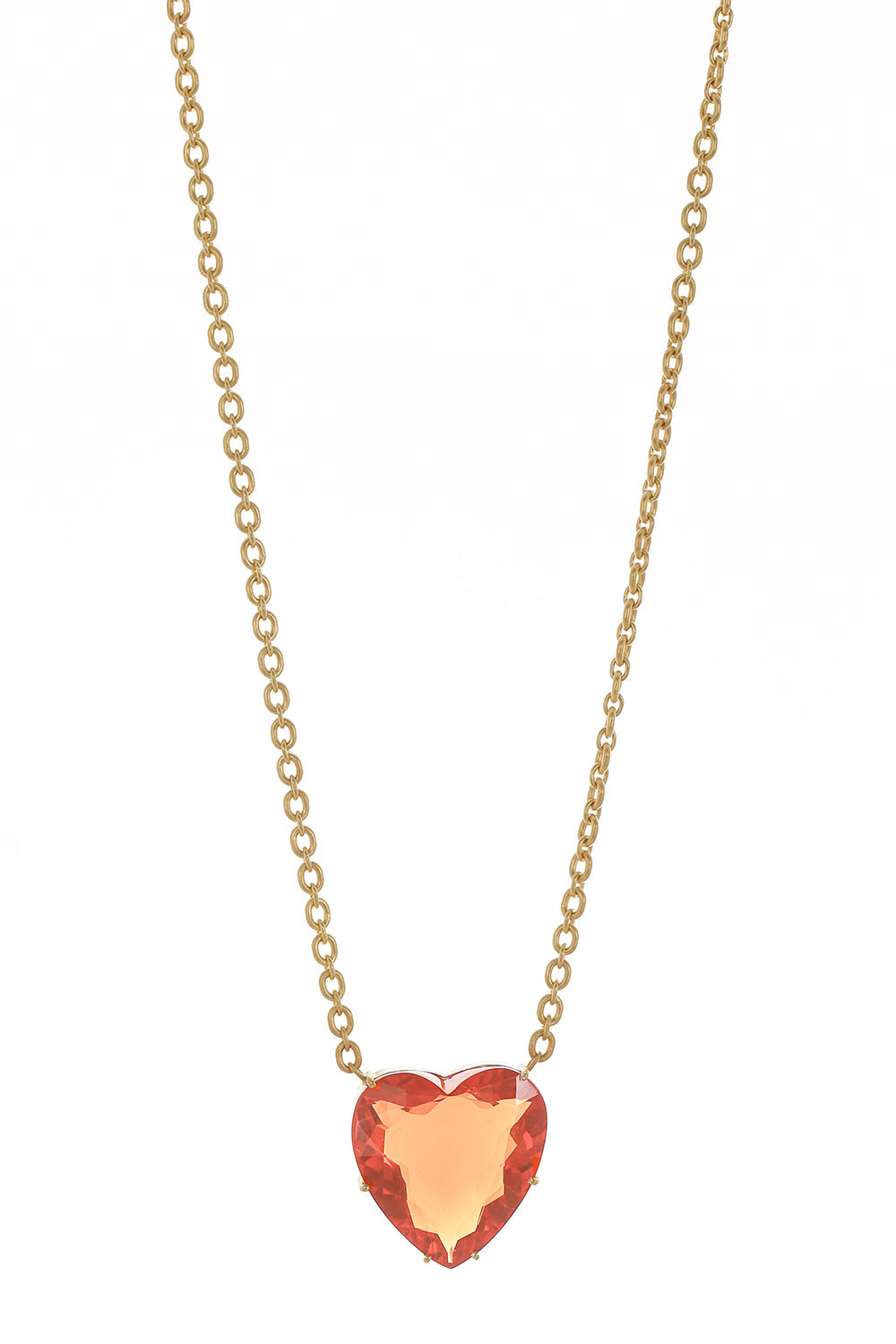 Fire Opal Love Necklace-YELLOW GOLD-JEWELRYFINE JEWELNECKLACE O-IRENE NEUWIRTH JEWELRY