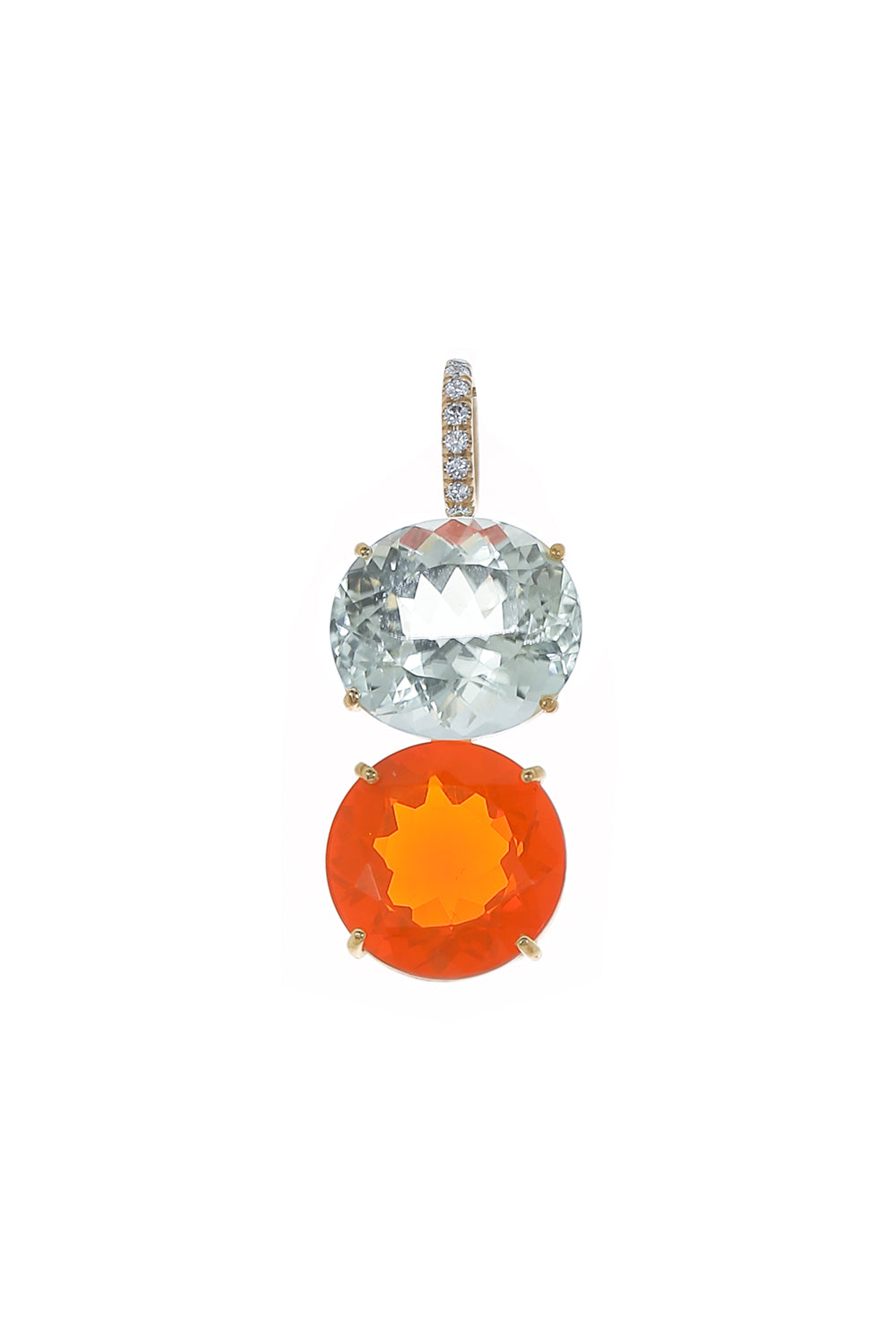 Fire Opal Gemmy Gem Pendant-YELLOW GOLD-JEWELRYFINE JEWELPENDANT-IRENE NEUWIRTH JEWELRY