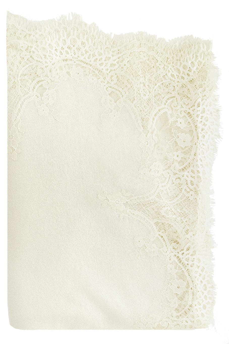 JANAVI INDIA-Lace Scarf - Ivory-IVORY/TO