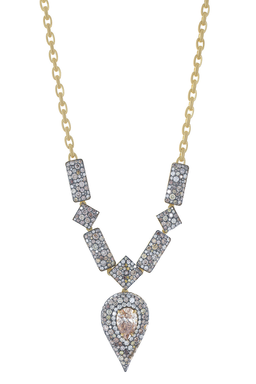 Champagne Diamond Necklace-YELLOW GOLD-JEWELRYFINE JEWELNECKLACE O-JARED LEHR