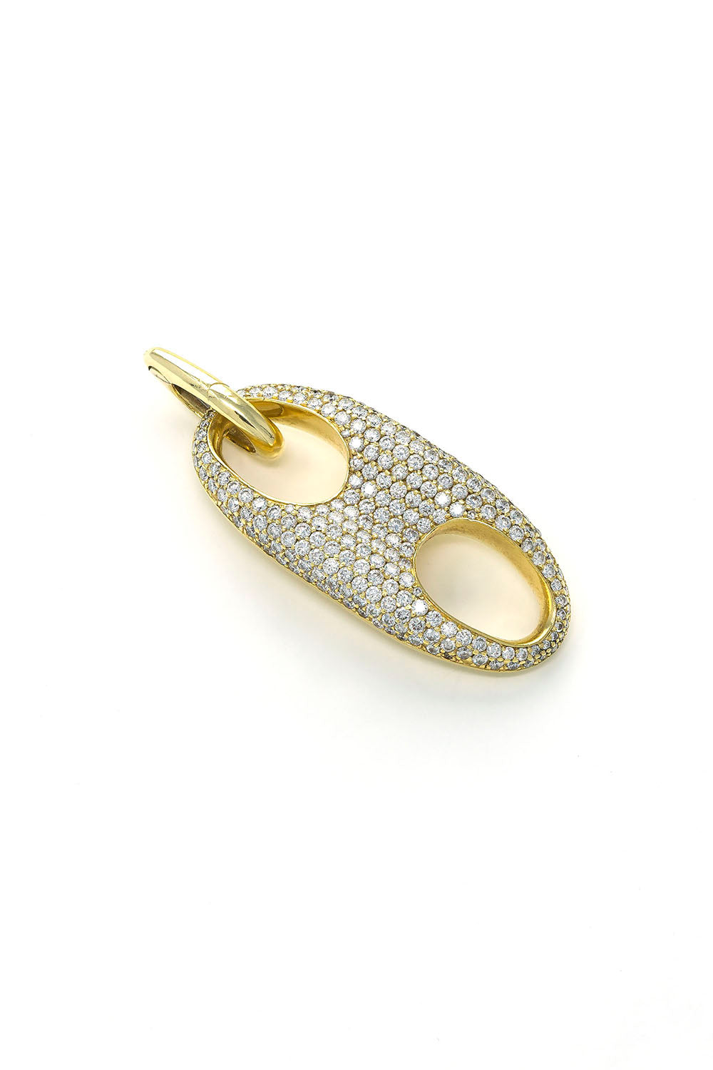 Large Diamond Natuical Link-YELLOW GOLD-JEWELRYFINE JEWELPENDANT-JENNA BLAKE