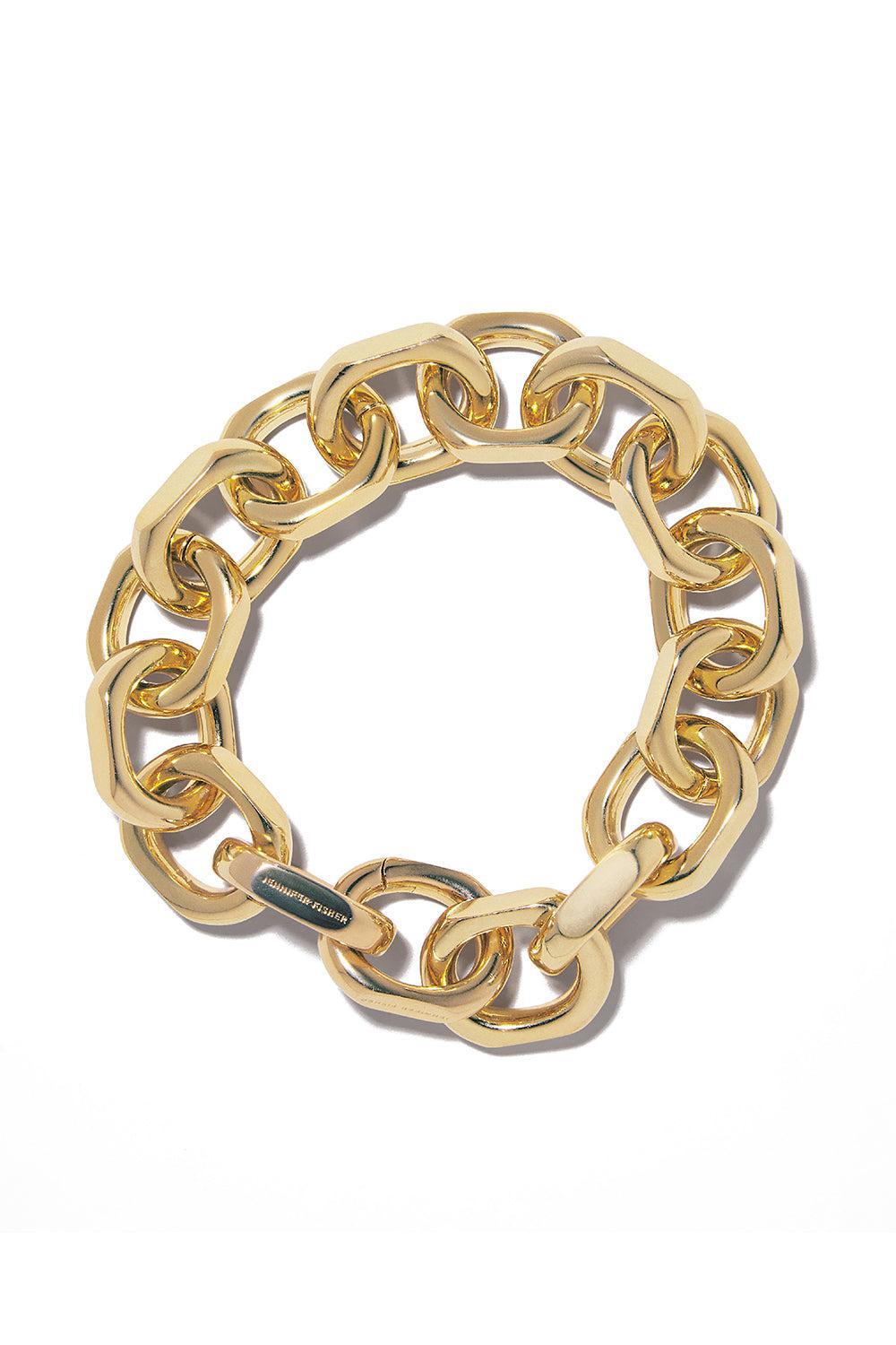 JENNIFER FISHER-Small City Link Bracelet-YELLOW GOLD