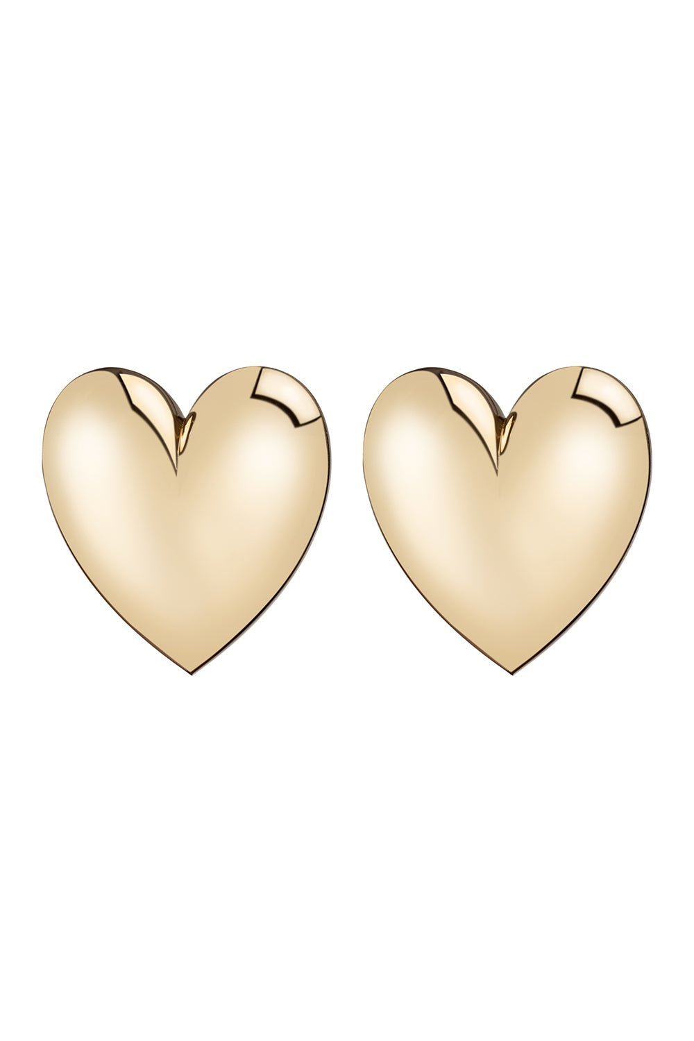 JENNIFER FISHER-Small Puffy Heart Earrings-YELLOW GOLD