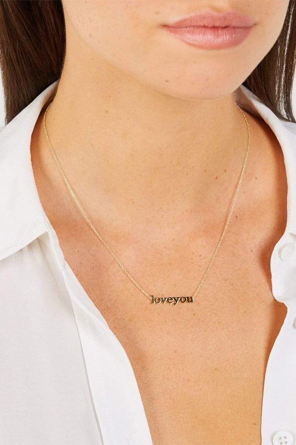 JENNIFER MEYER-Love You Necklace-YELLOW GOLD