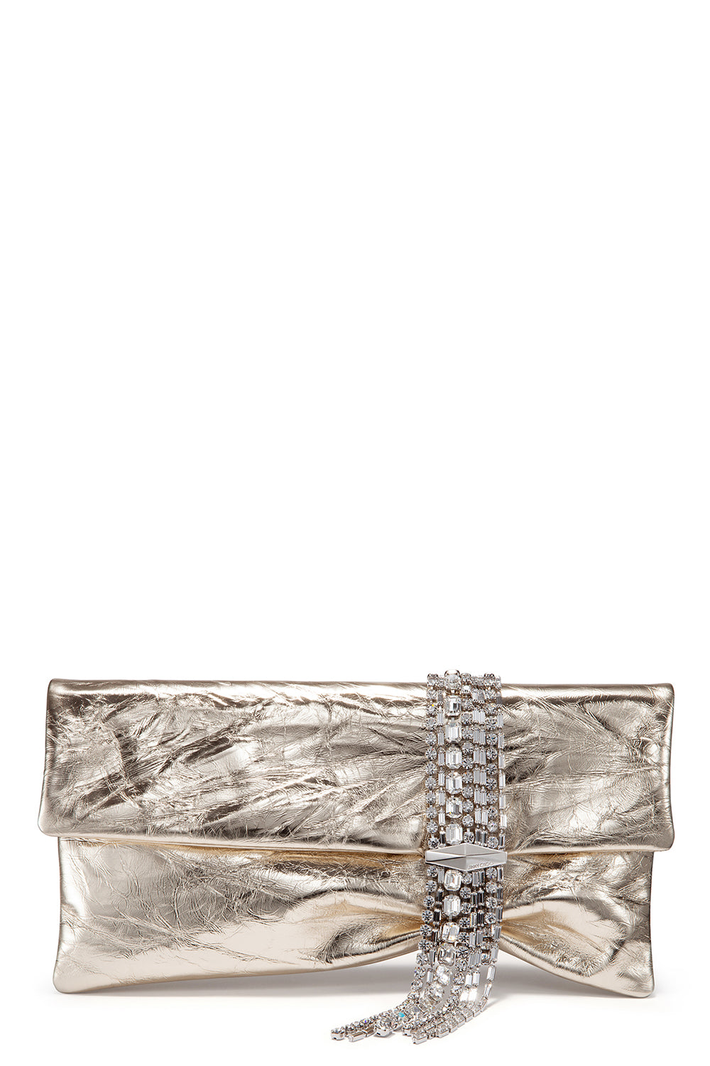 JIMMY CHOO-Zandra Clutch - Light Platinum Silver-LTPLTSIL