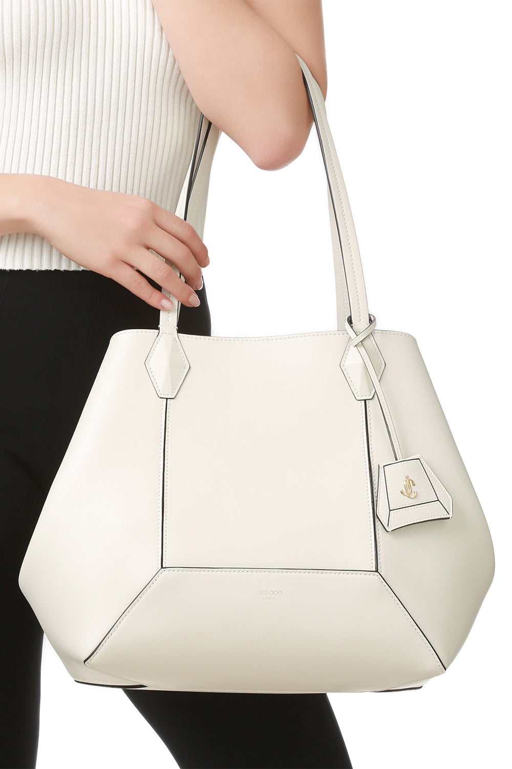 Diamond Tote M - Latte Gold-LATTEGLD-O/S-HANDBAGTOTES-JIMMY CHOO