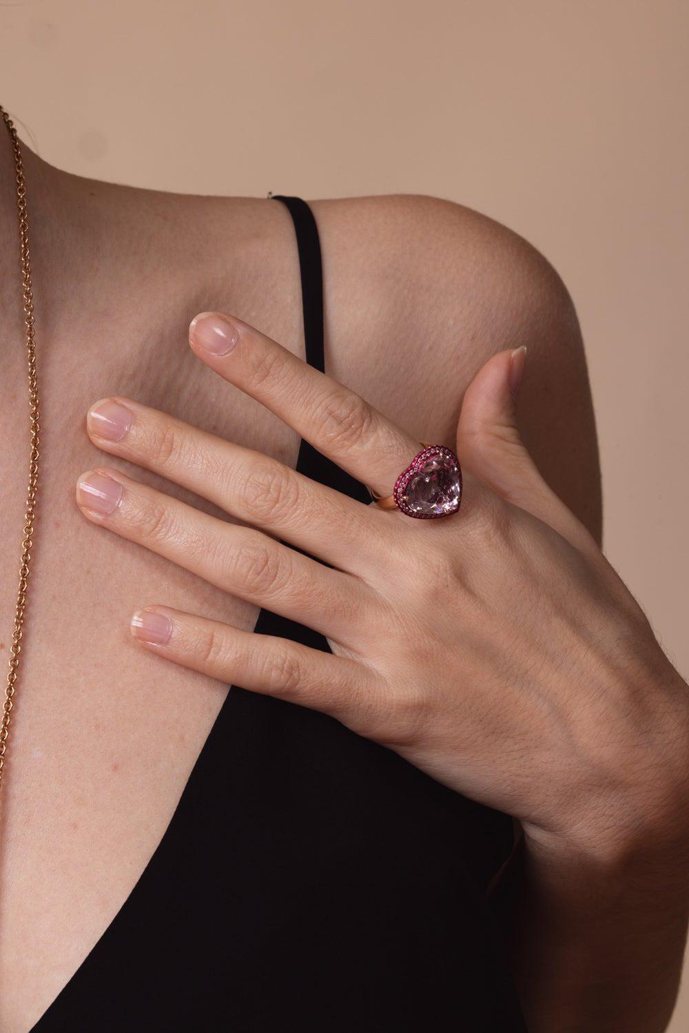 KATHERINE JETTER-Morganite Heart Ring-ROSE GOLD