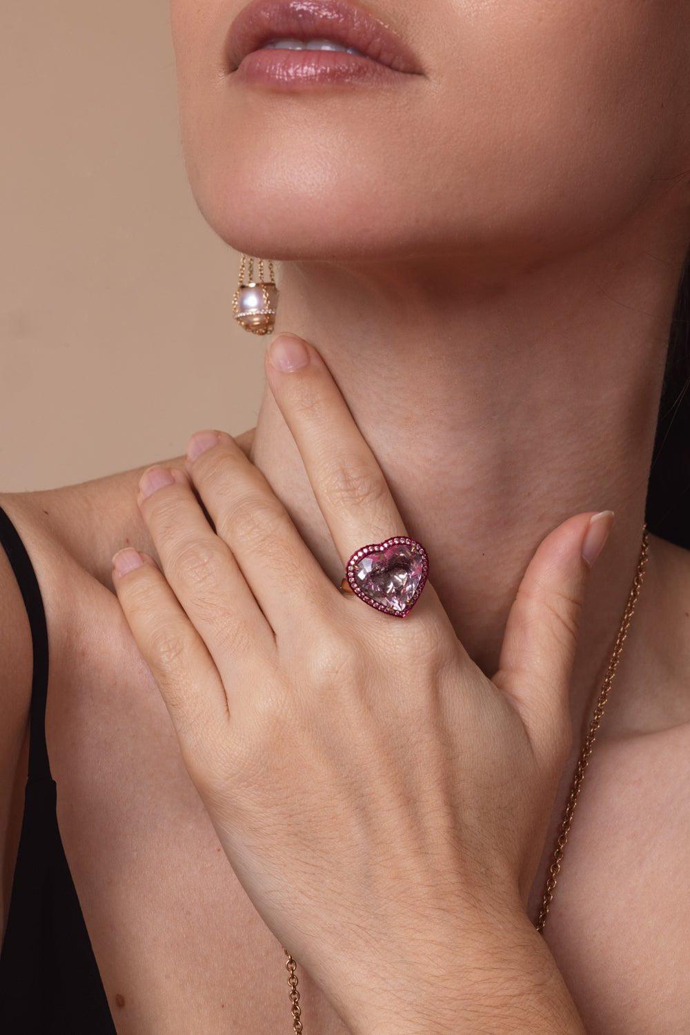 KATHERINE JETTER-Morganite Heart Ring-ROSE GOLD