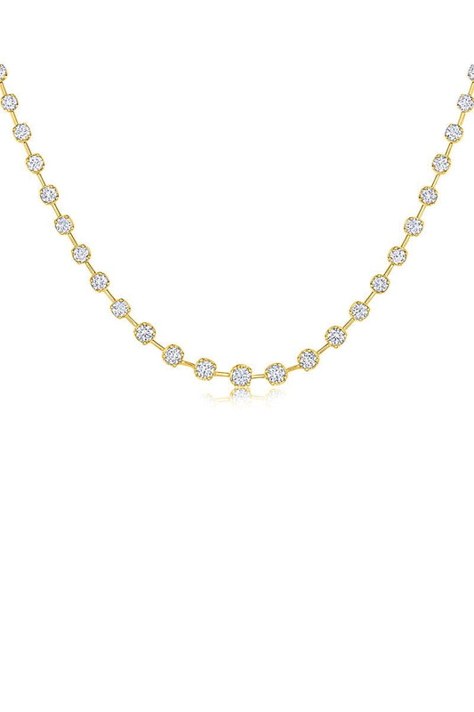 Starry Night Diamond Partway Necklace-YELLOW GOLD-JEWELRYFINE JEWELNECKLACE O-KWIAT