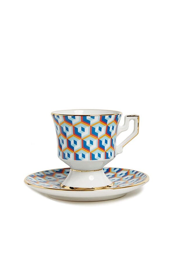 LA DOUBLEJ-Espresso Cup Set Of 4 - Cubi Mix-CUBI MIX