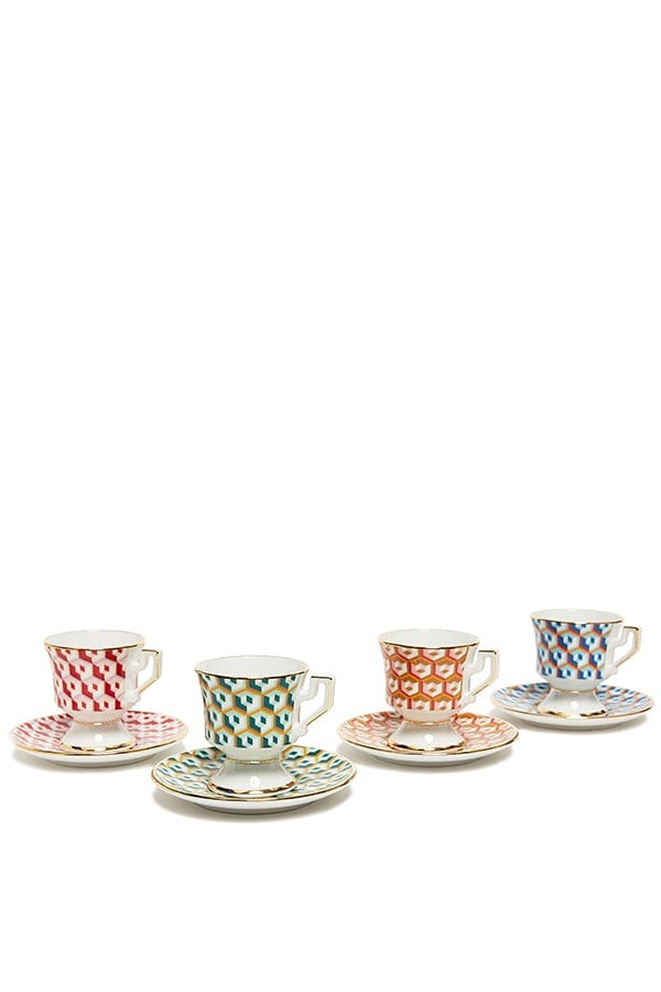 LA DOUBLEJ-Espresso Cup Set Of 4 - Cubi Mix-CUBI MIX