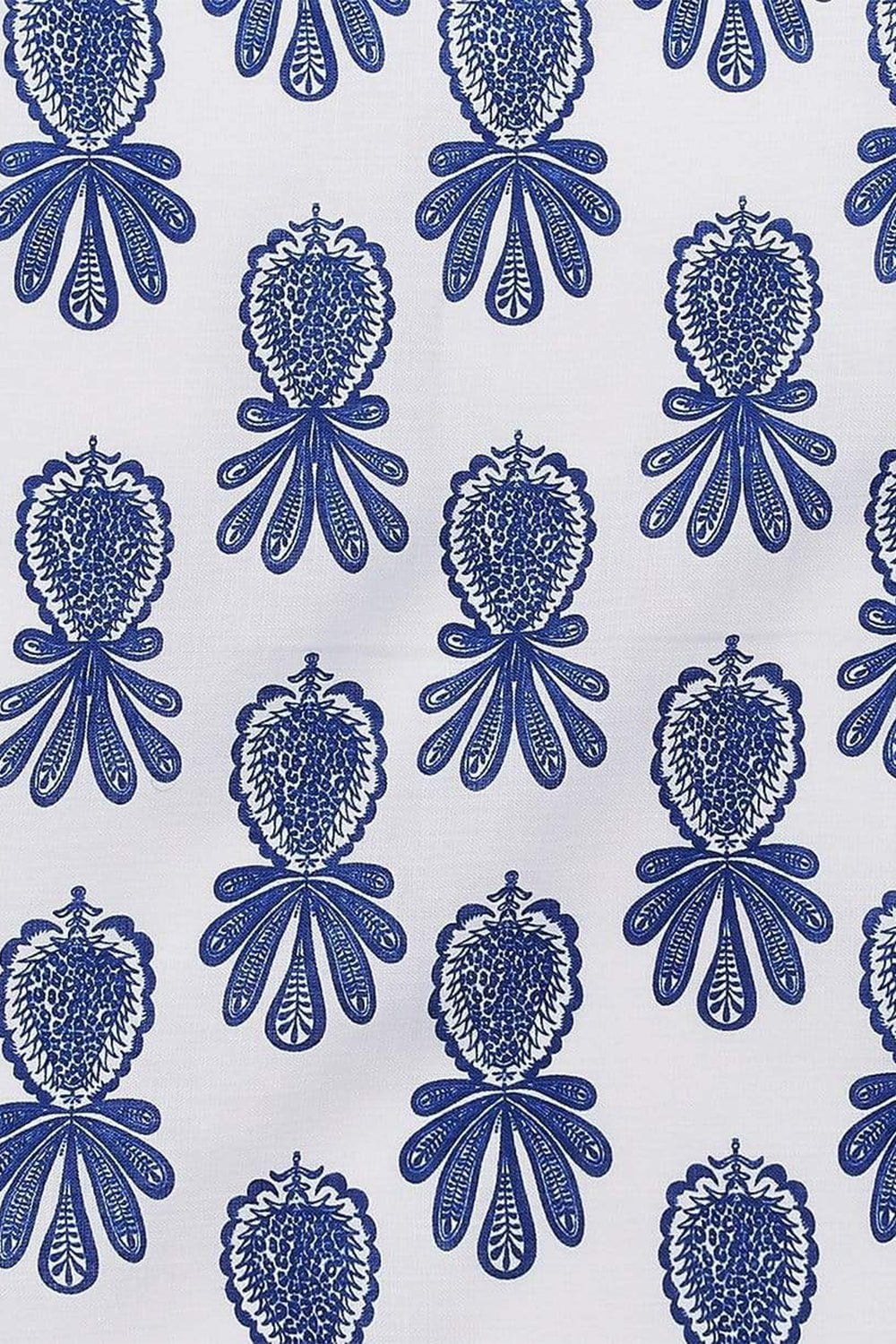 LA DOUBLEJ-Large Napkins Set Of 6 - Pineapple Blu-PINEBLU