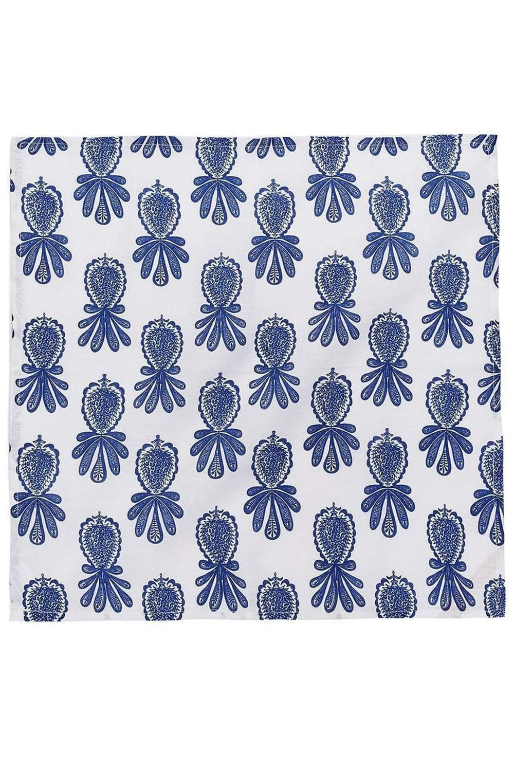 LA DOUBLEJ-Large Napkins Set Of 6 - Pineapple Blu-PINEBLU