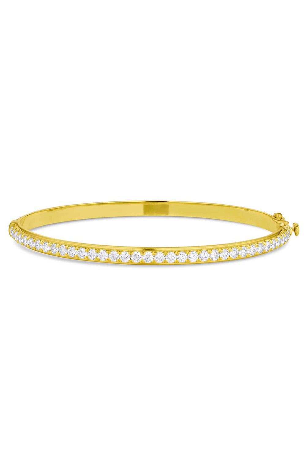 LEIGH MAXWELL-Diamond Edged Eternity Bracelet-YELLOW GOLD