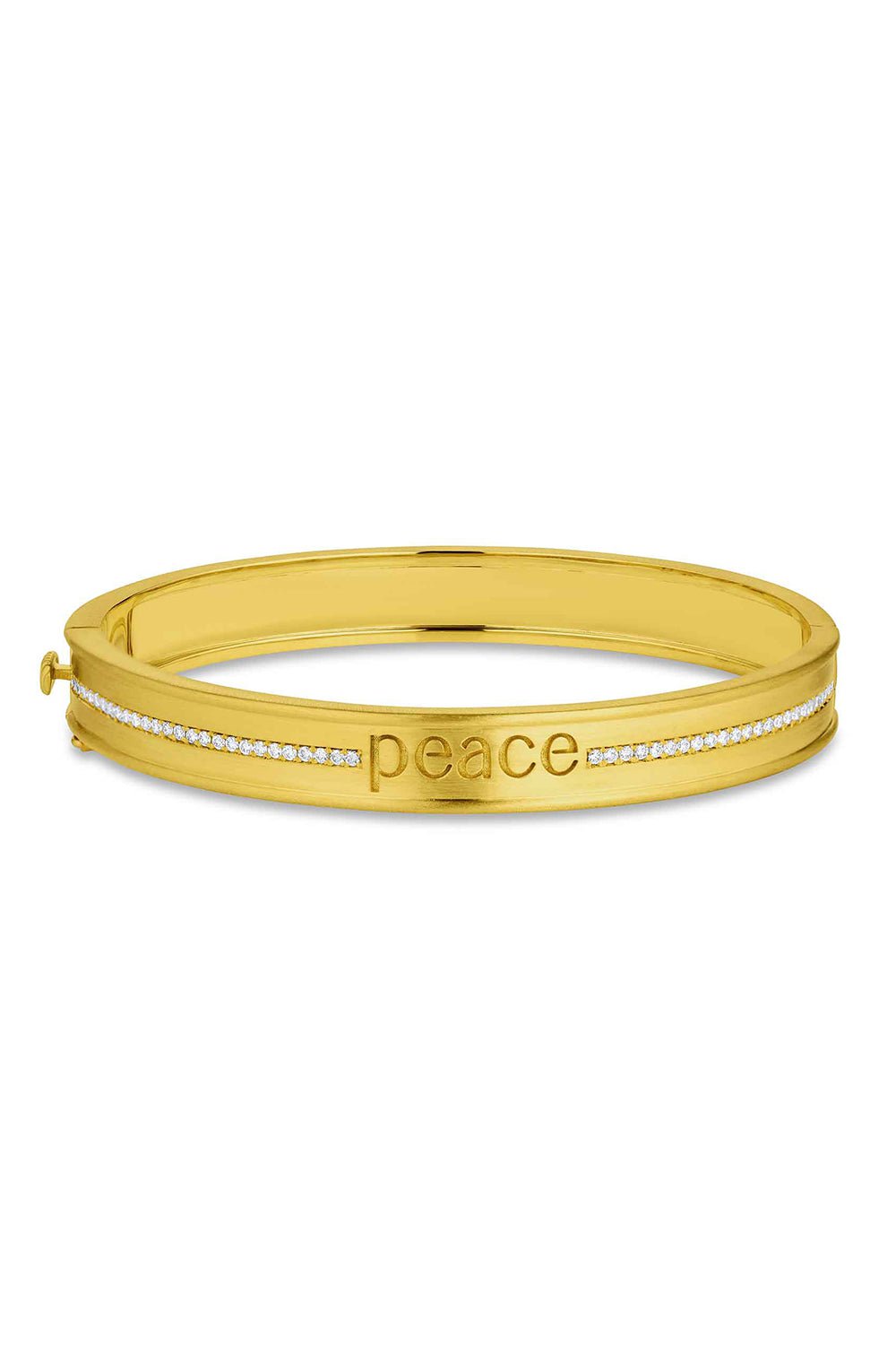 LEIGH MAXWELL-Diamond Peace Amani Bracelet-YELLOW GOLD