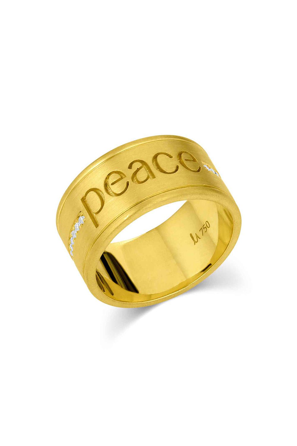 LEIGH MAXWELL-Diamond Amani Peace Ring-YELLOW GOLD