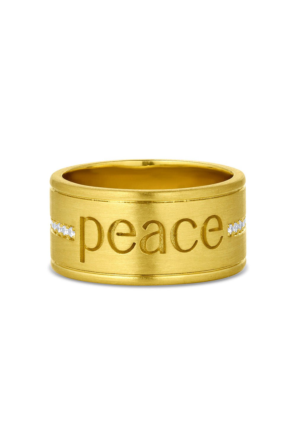 LEIGH MAXWELL-Diamond Amani Peace Ring-YELLOW GOLD