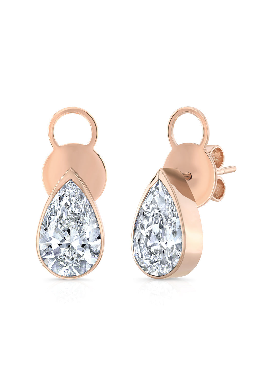 VORTEX PEAR STUDS-ROSE GOLD-JEWELRY FINE JEWELEARRING-LORAIDA