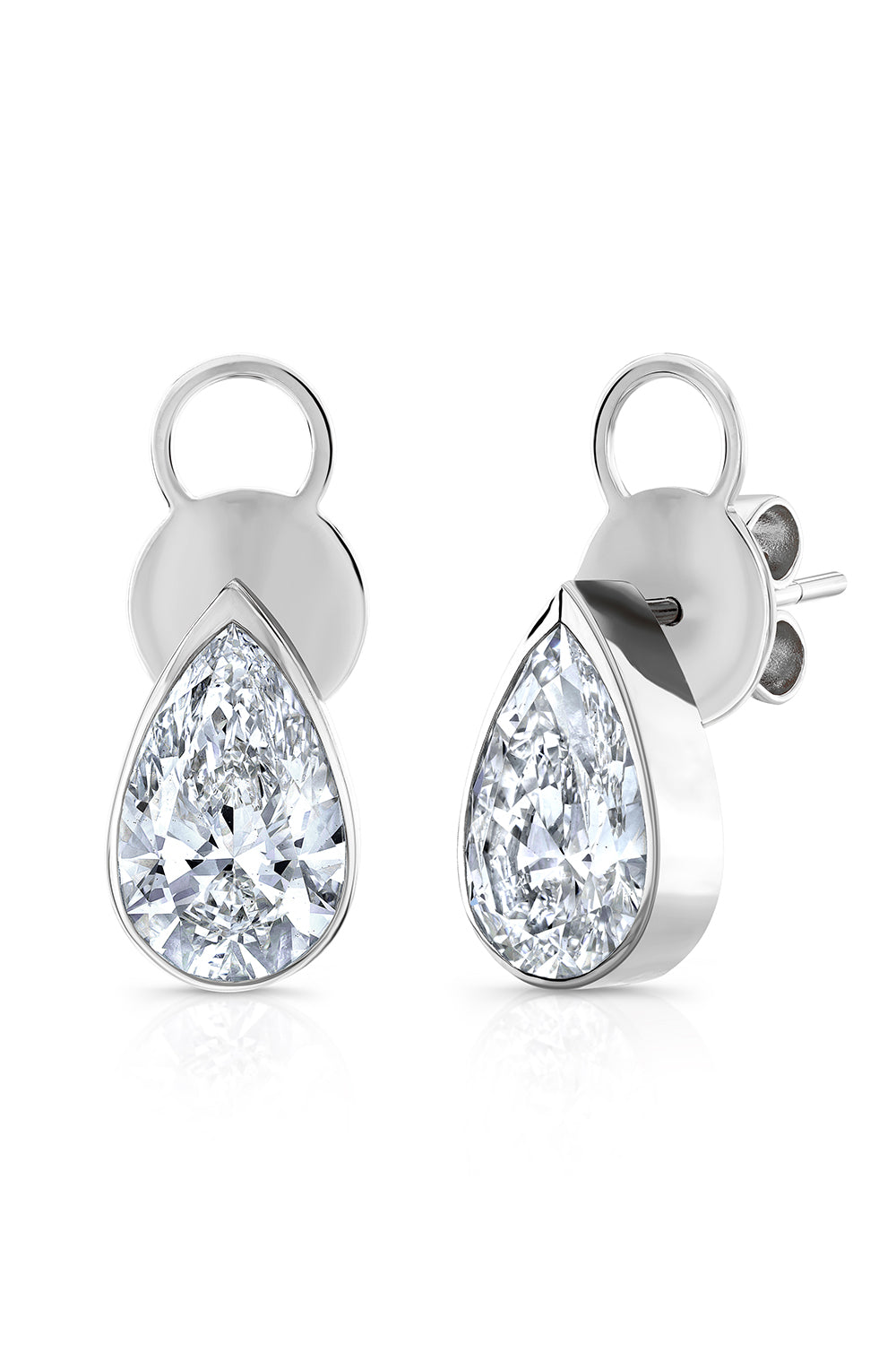 VORTEX PEAR STUDS-WHITE GOLD-JEWELRY FINE JEWELEARRING-LORAIDA