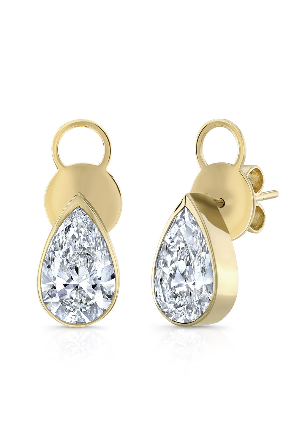 VORTEX PEAR STUDS-YELLOW GOLD-JEWELRY FINE JEWELEARRING-LORAIDA