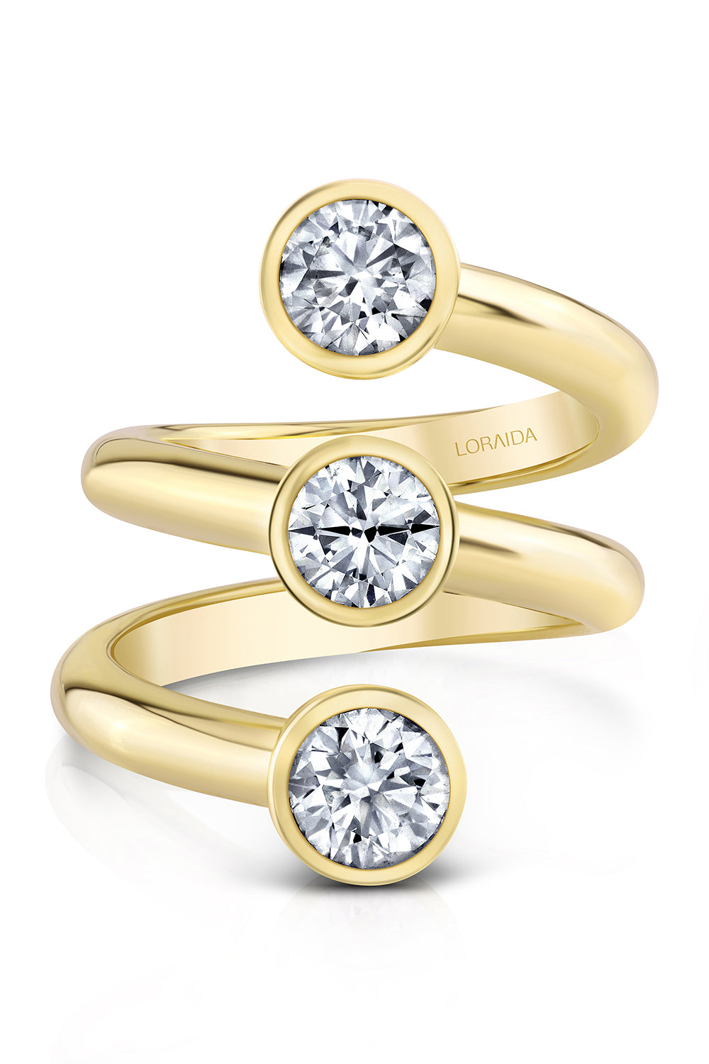 VORTEX ROUND TRIPLE STONE RING-YELLOW GOLD-5-JEWELRYFINE RING-LORAIDA