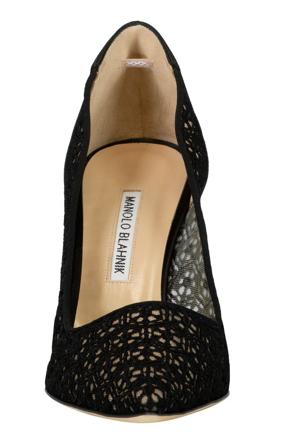 MANOLO BLAHNIK-BB Pick Tora Pump - Black Lace-