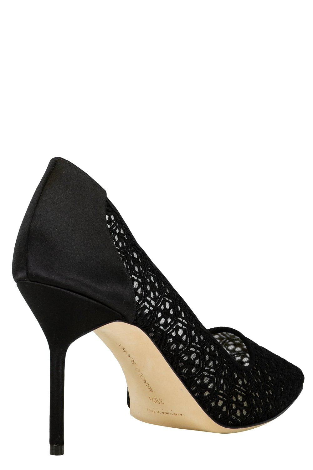 MANOLO BLAHNIK-BB Pick Tora Pump - Black Lace-