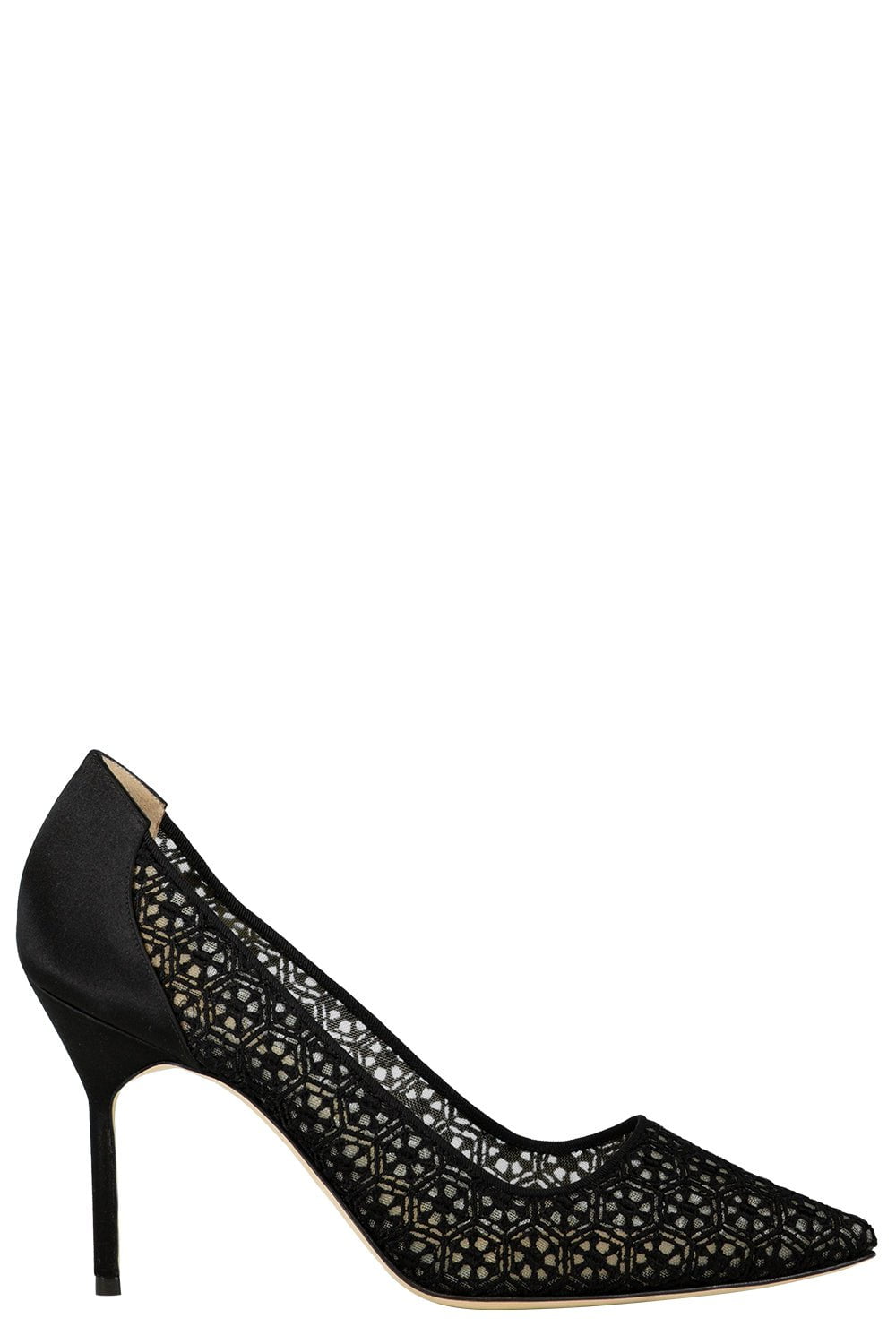 MANOLO BLAHNIK-BB Pick Tora Pump - Black Lace-