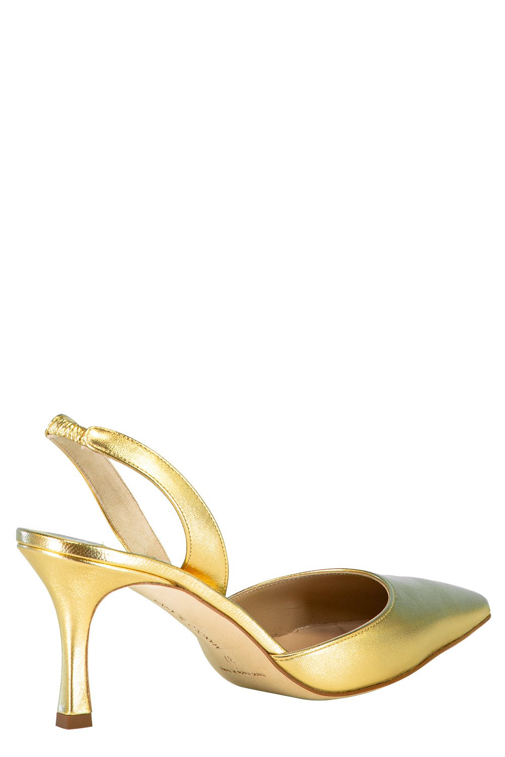 MANOLO BLAHNIK-Carolyne Pump 70 - Gold-