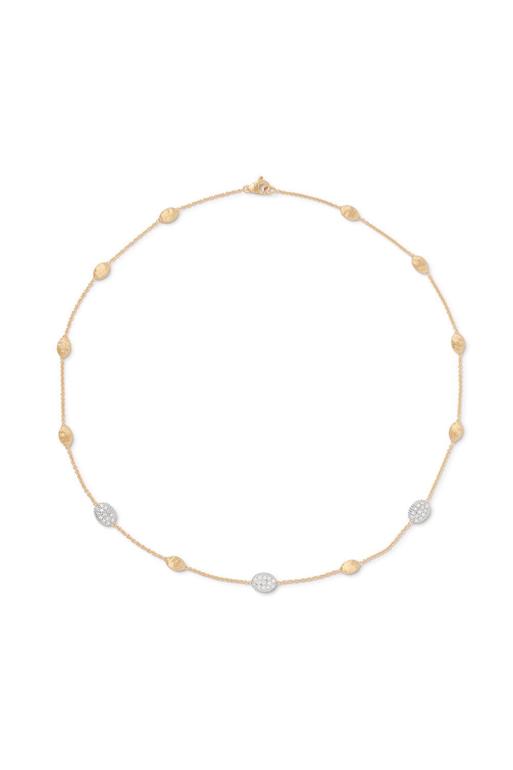 MARCO BICEGO-Diamond Station Siviglia Necklace-YELLOW GOLD