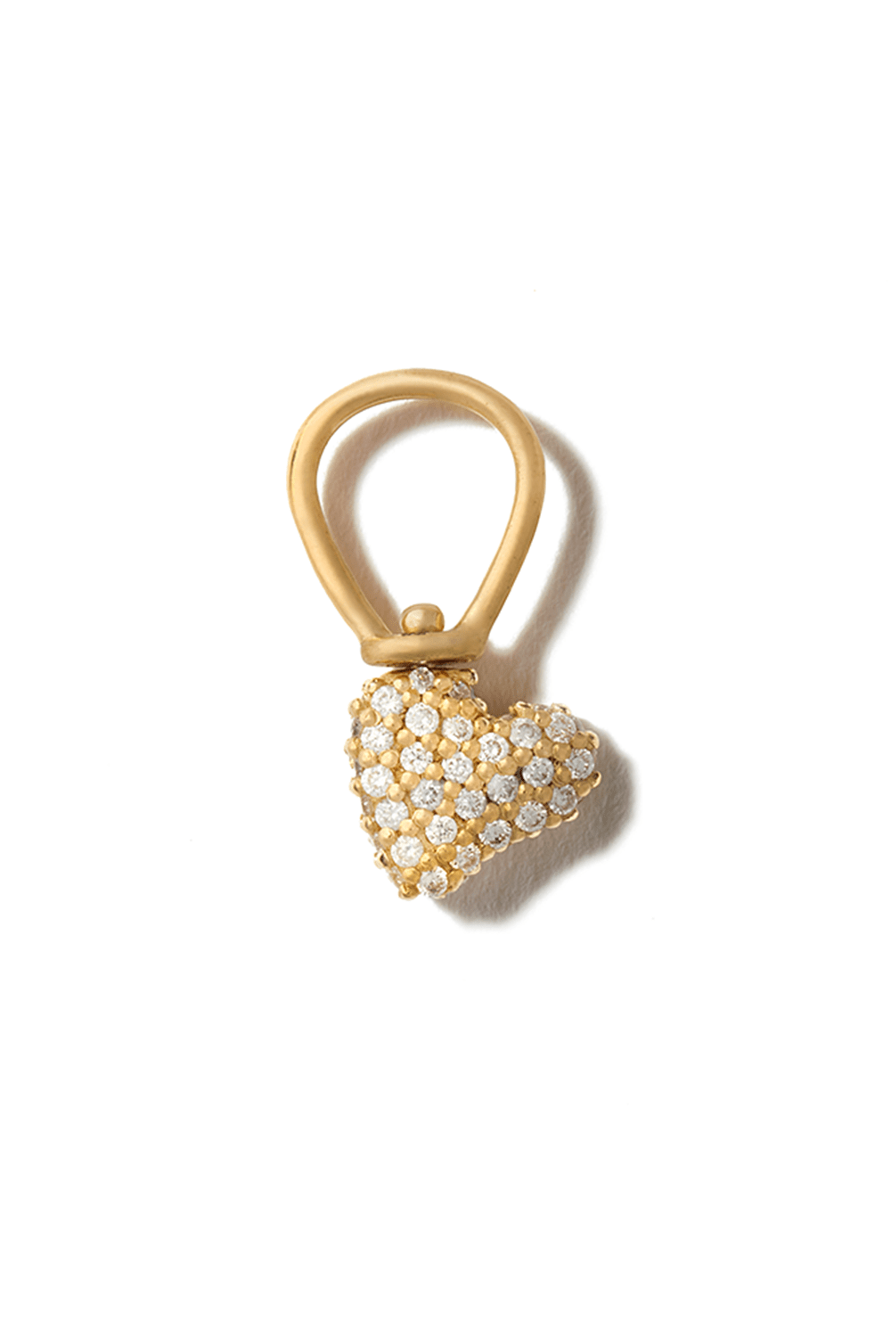 MARLA AARON-Allstone Itty Bitty Heart Charm-YELLOW GOLD